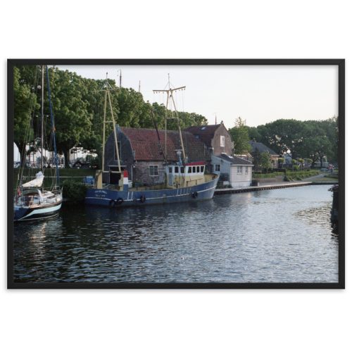 Wilhelmina Enkhuizen fisher boat - Framed matte paper poster